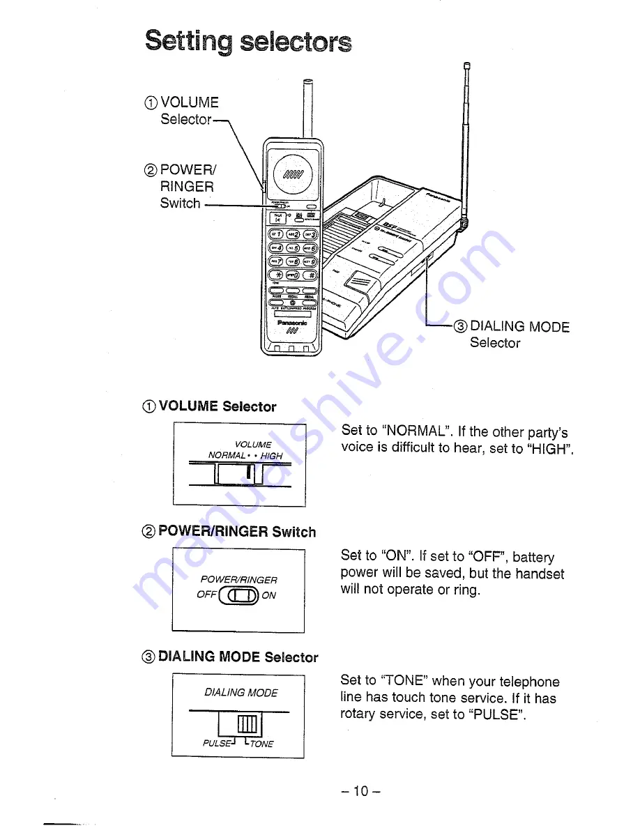 Panasonic EASA-PHONE KX-T3716NZ Operating Instructions Manual Download Page 10