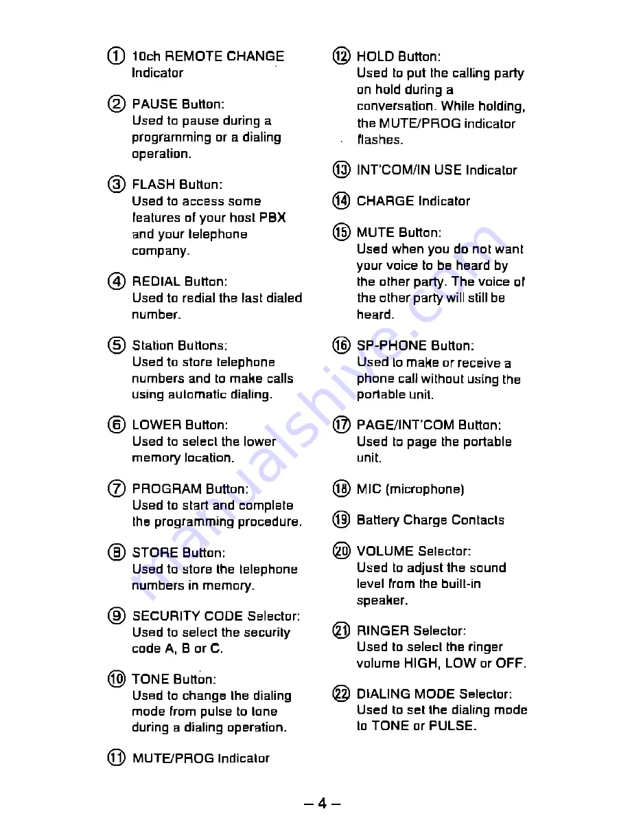 Panasonic Easa-Phone KX-T3910 Operating Instructions Manual Download Page 9