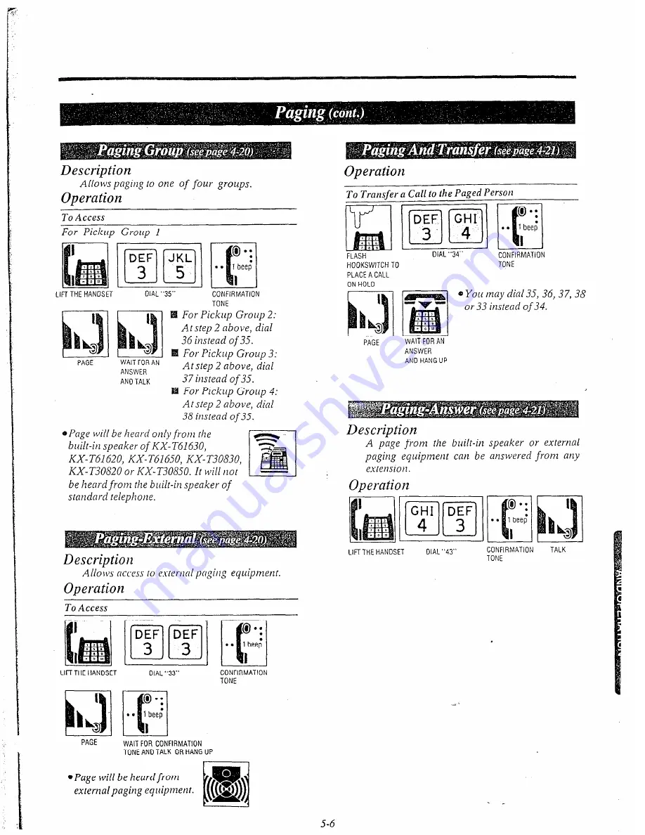 Panasonic EASA-PHONE KX-T61610 Скачать руководство пользователя страница 123