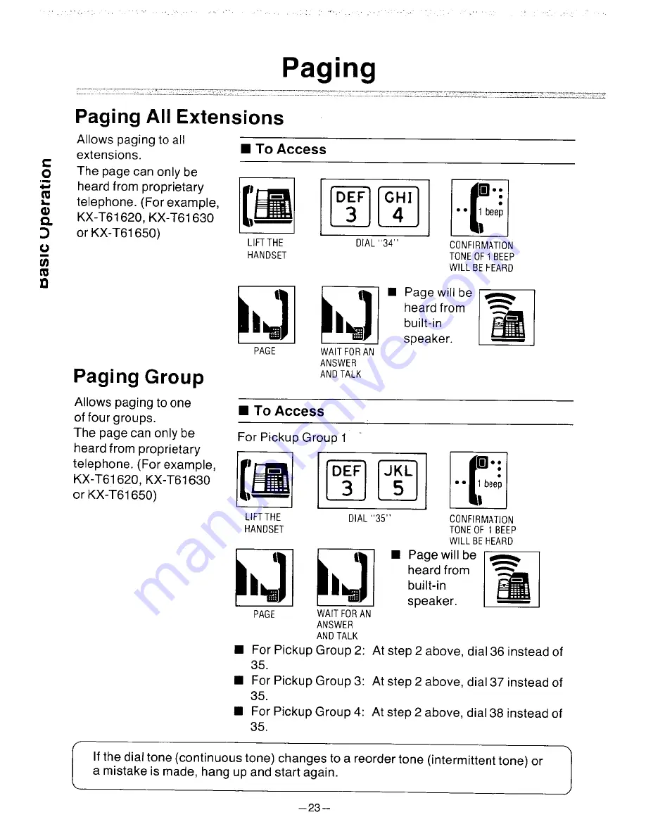 Panasonic EASA-PHONE KX-T61650 Operating Instructions Manual Download Page 24