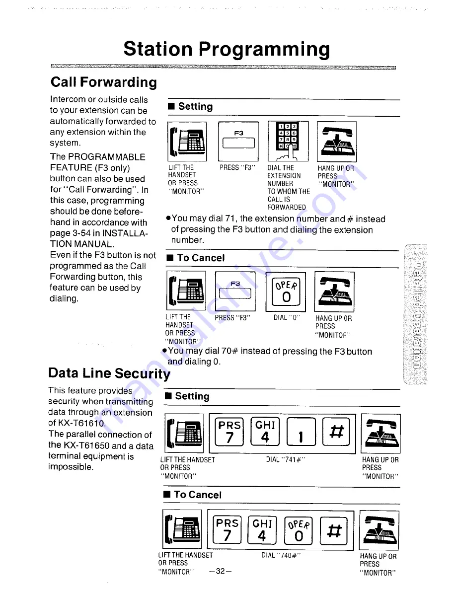 Panasonic EASA-PHONE KX-T61650 Operating Instructions Manual Download Page 33