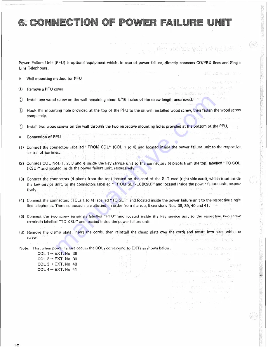 Panasonic Easa-Phone VA-12020 Installation Manual Download Page 22