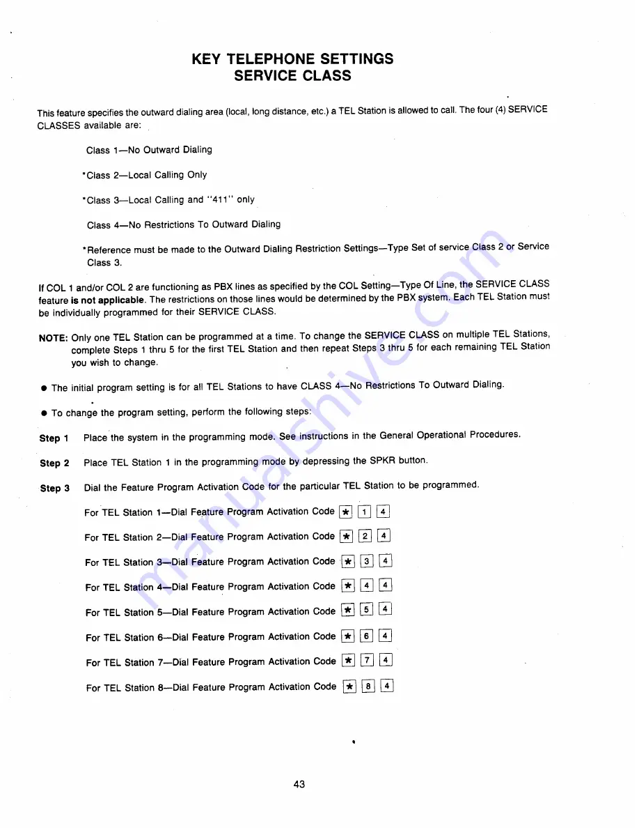 Panasonic Easa-Phone VA-208 Installation Manual Download Page 45