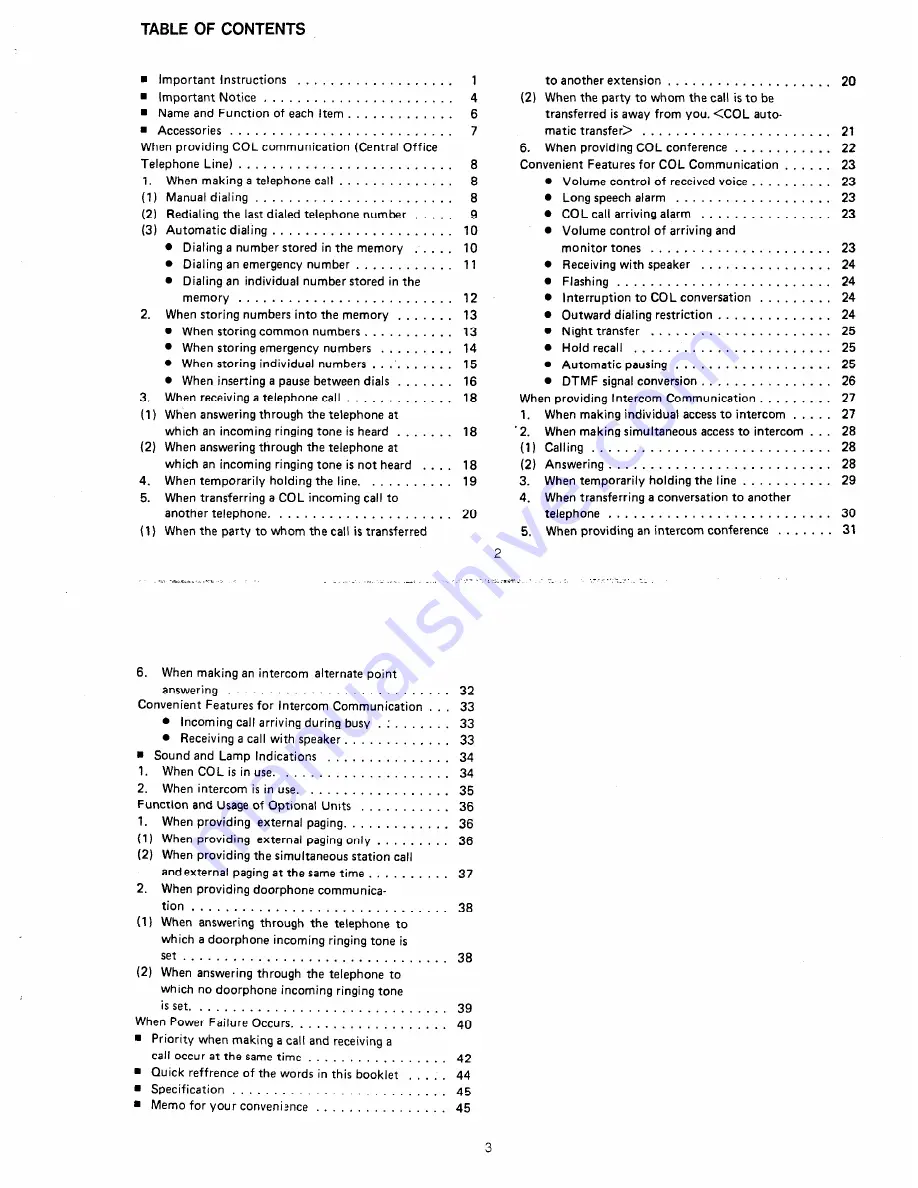 Panasonic Easa-Phone VA-208 Installation Manual Download Page 65