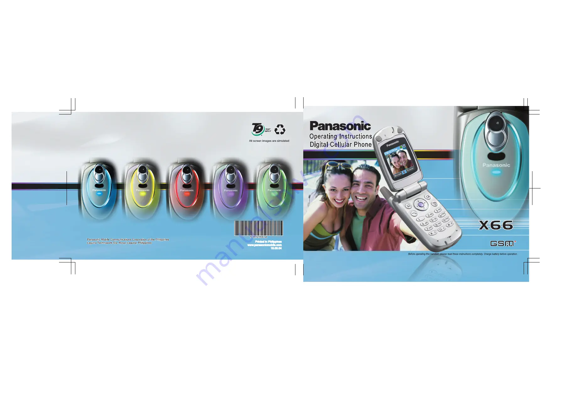 Panasonic EB-X66 Operating Instructions Manual Download Page 1