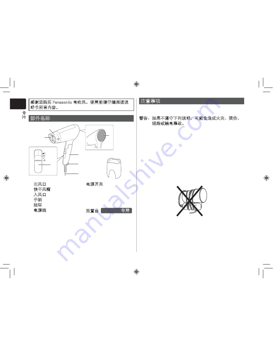 Panasonic EH-ND21 Operating Instructions Manual Download Page 2