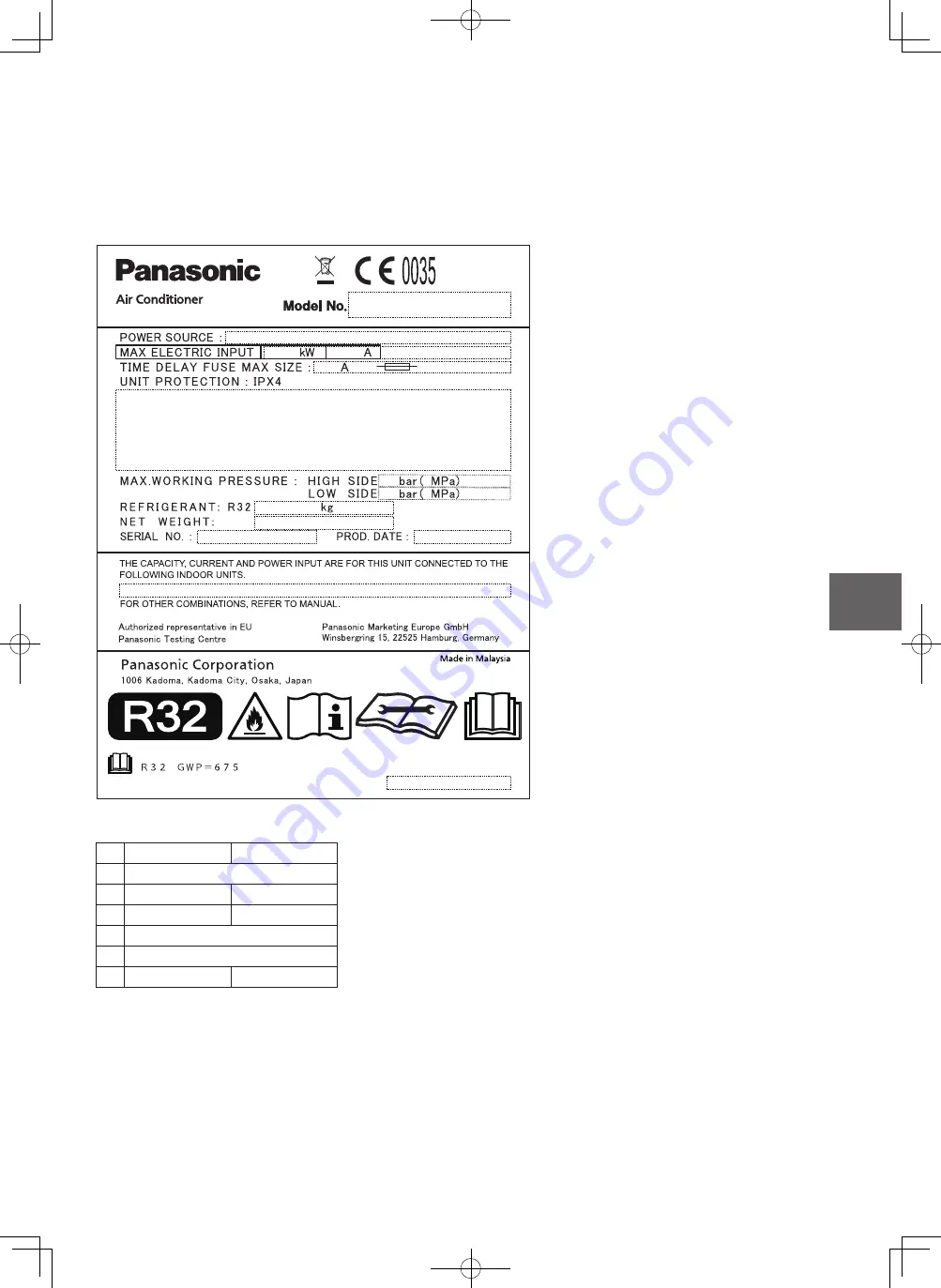 Panasonic Elite Big PAC-i U-200PZH2E8 Operating Instructions Manual Download Page 31