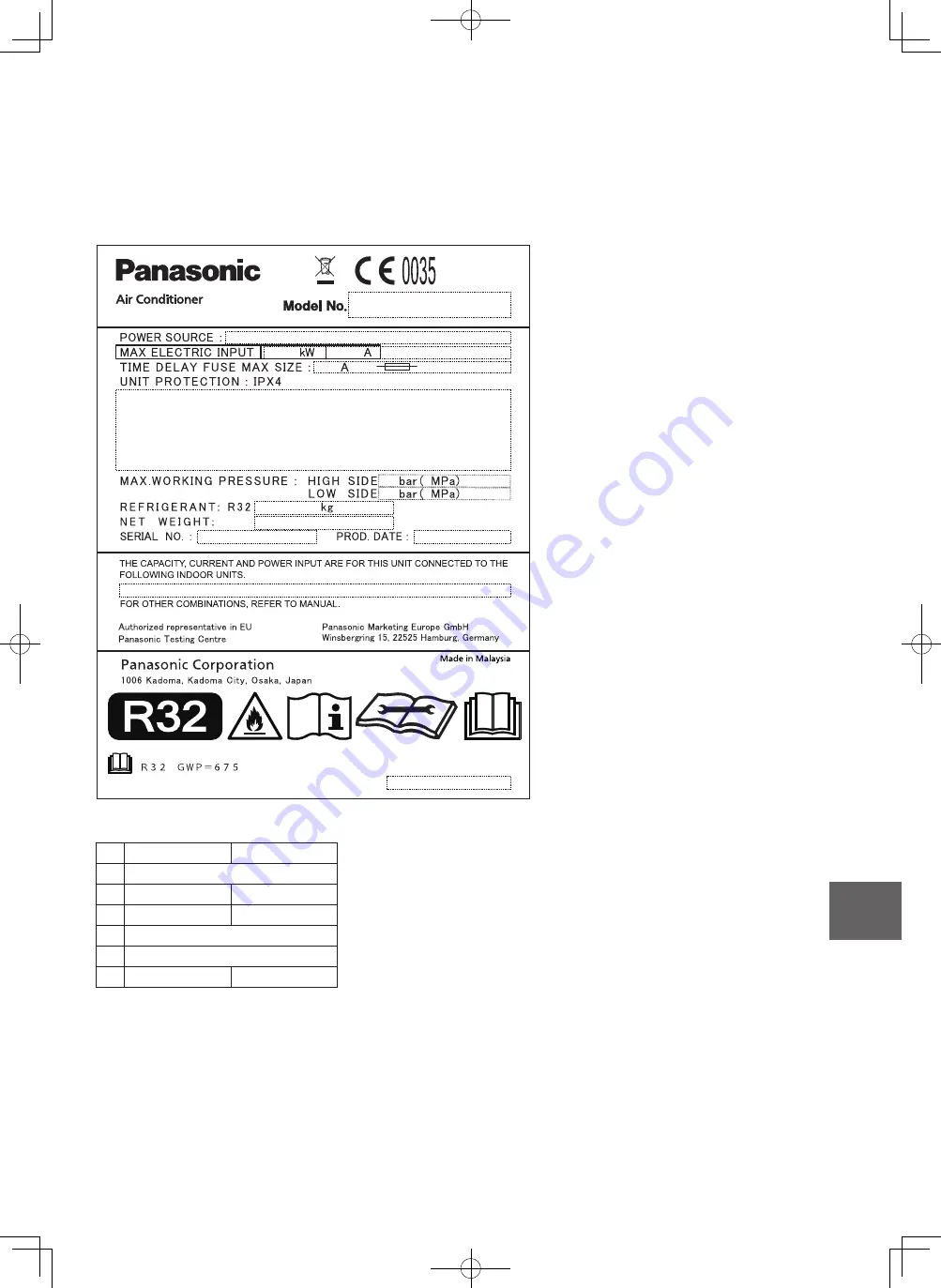 Panasonic Elite Big PAC-i U-200PZH2E8 Скачать руководство пользователя страница 61