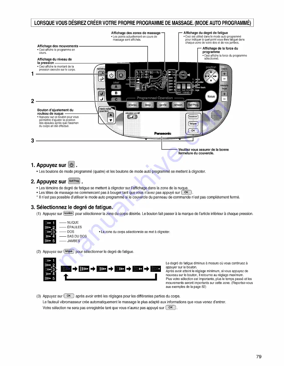 Panasonic EP3202 - MASSAGE LOUNGER - MULTI-LANG Operating Instructions Manual Download Page 81