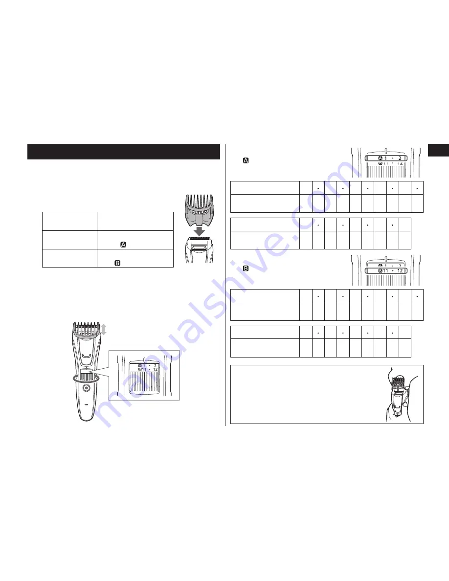 Panasonic ER-GB60 Operating Instructions Manual Download Page 11