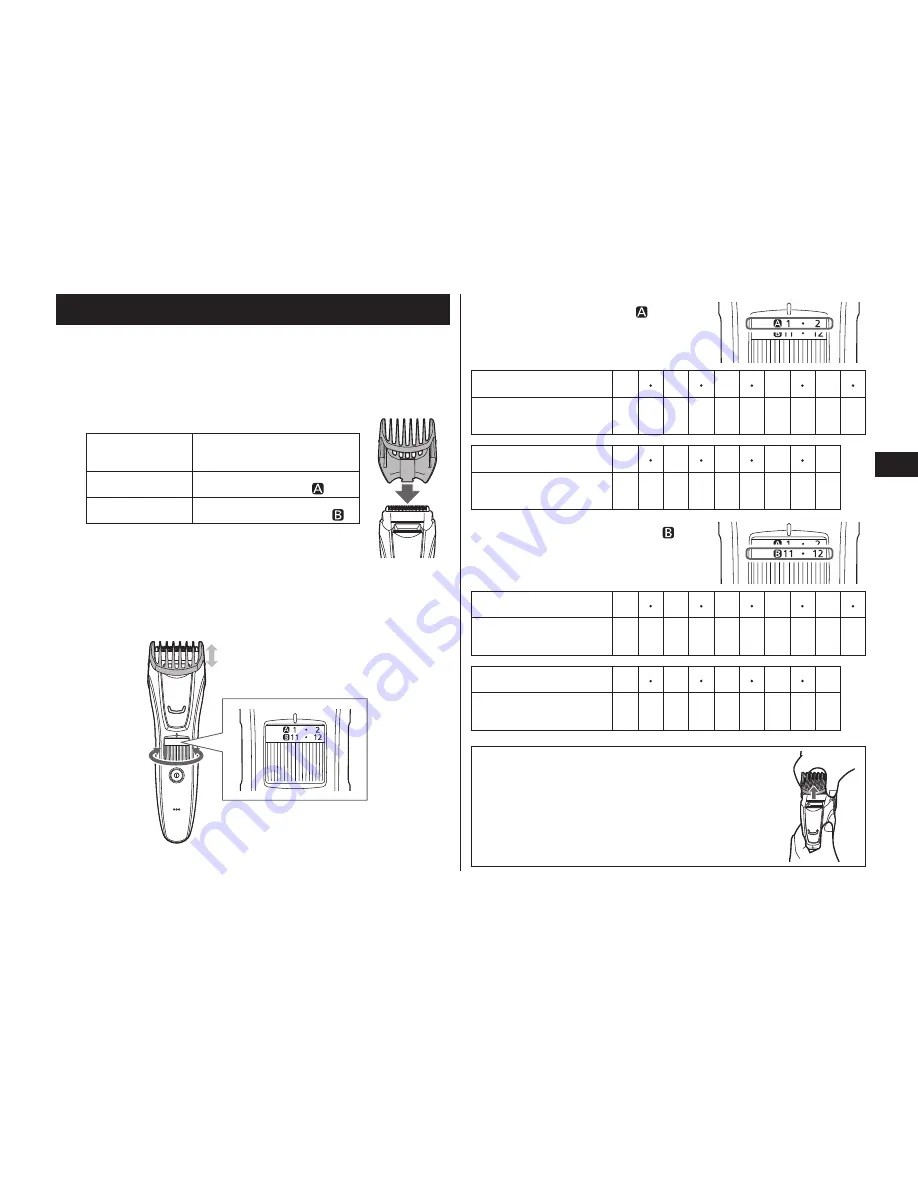 Panasonic ER-GB60 Operating Instructions Manual Download Page 47