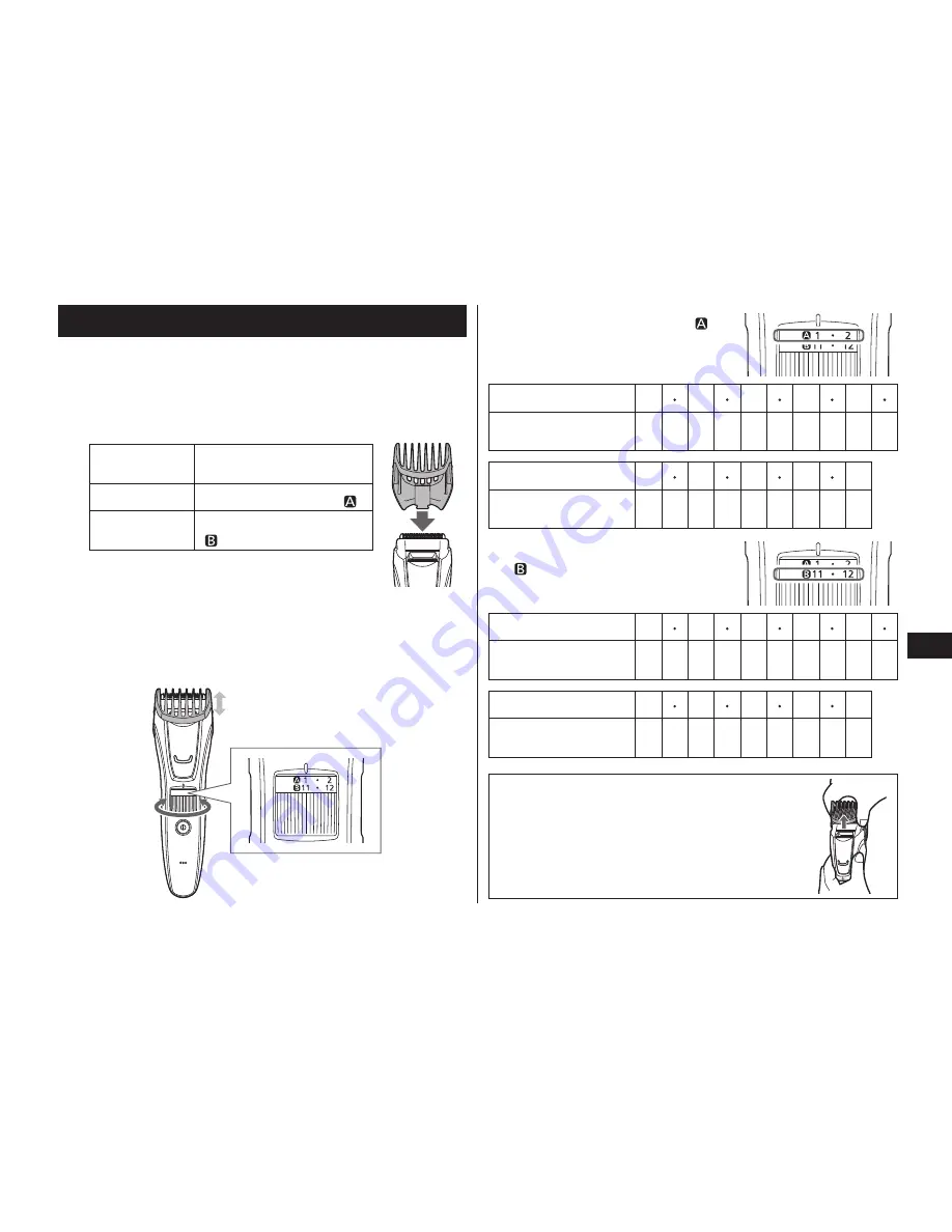 Panasonic ER-GB60 Operating Instructions Manual Download Page 81