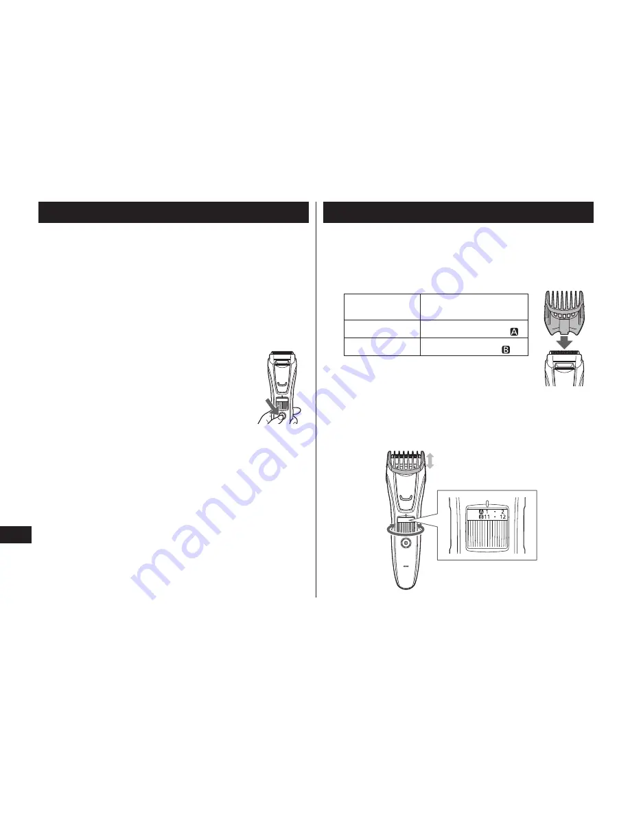 Panasonic ER-GB60 Operating Instructions Manual Download Page 116