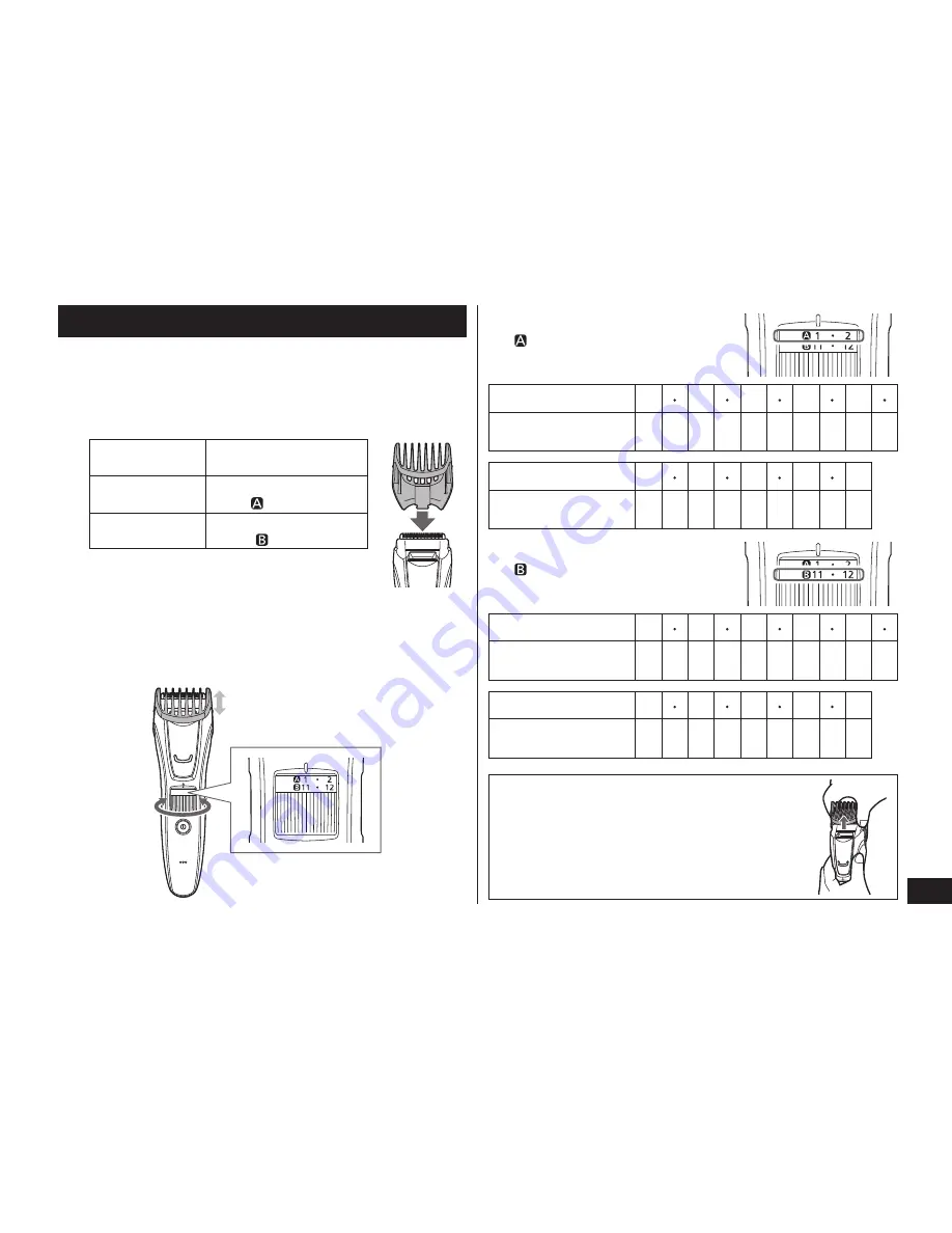 Panasonic ER-GB60 Operating Instructions Manual Download Page 133