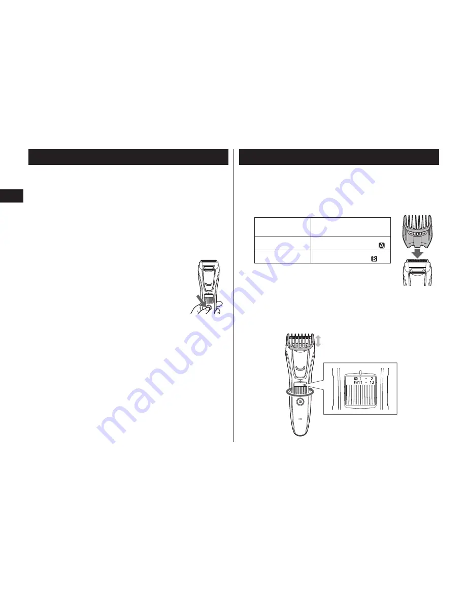 Panasonic ER-GB60 Operating Instructions Manual Download Page 166