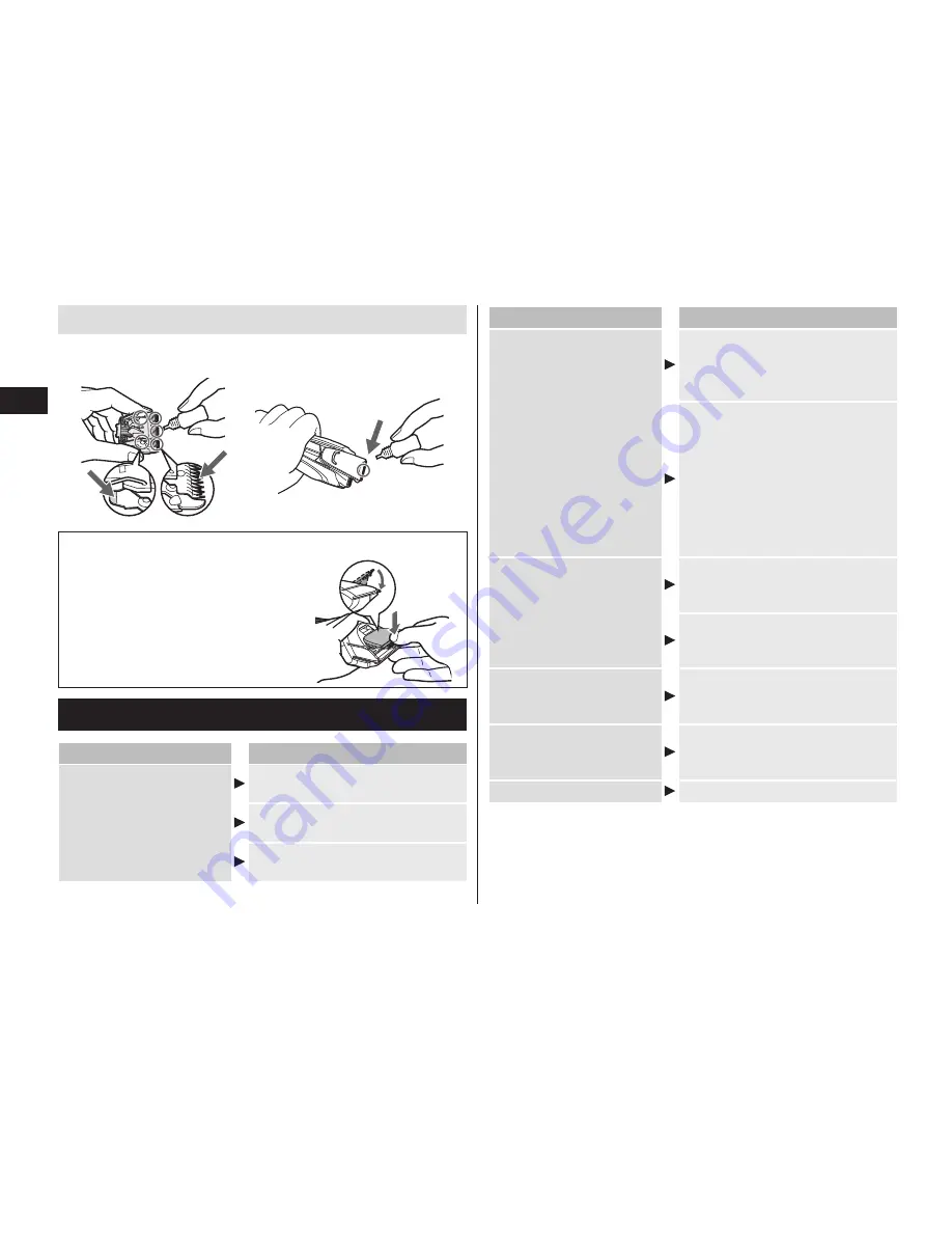 Panasonic ER-GB60 Operating Instructions Manual Download Page 172