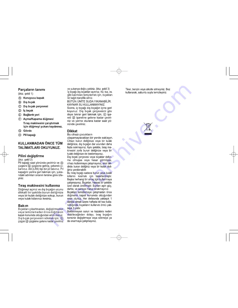 Panasonic ER417 Operating Instructions Manual Download Page 21