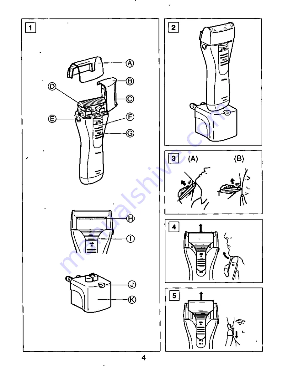 Panasonic ES-364 Operating Instructions Manual Download Page 4