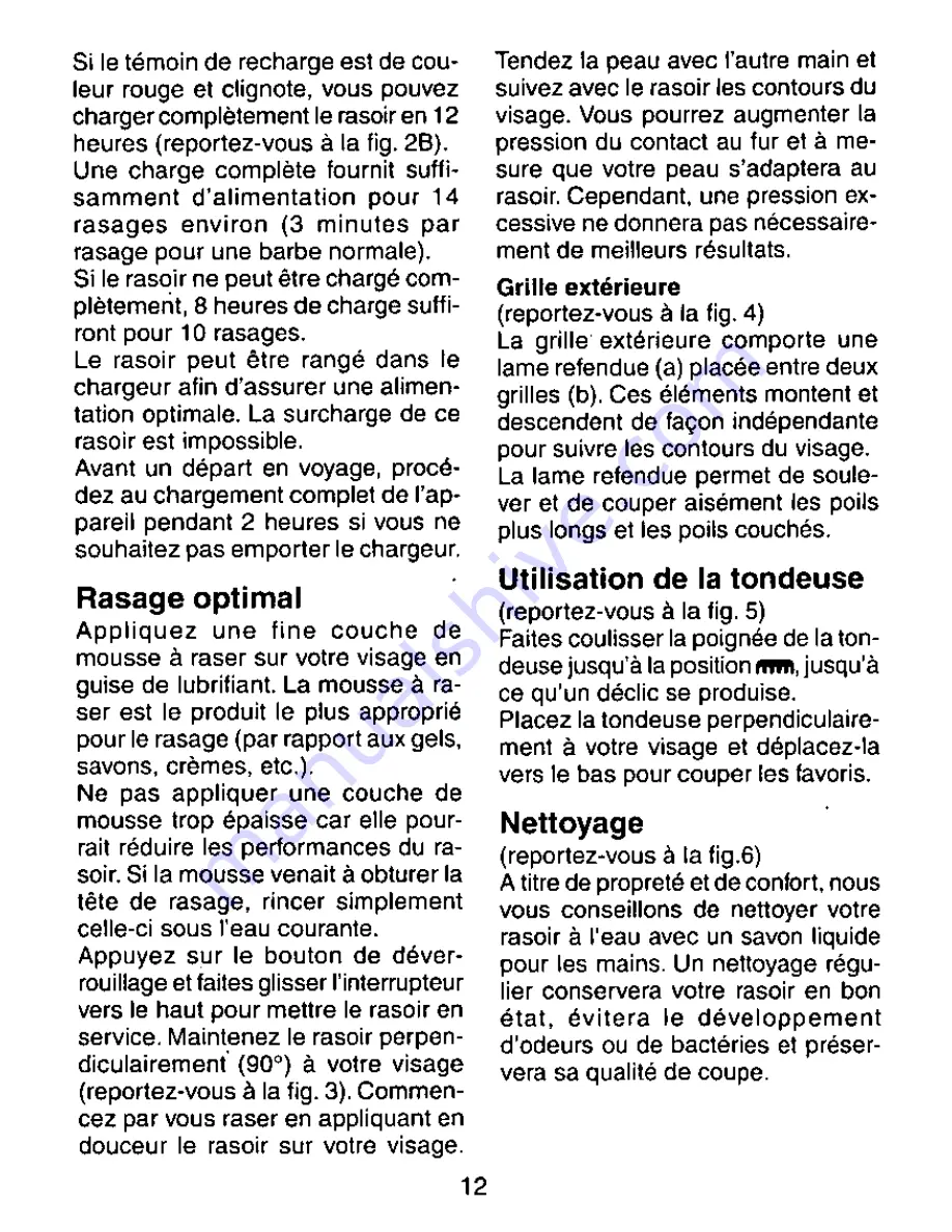 Panasonic ES-8065 Operating Instructions Manual Download Page 12