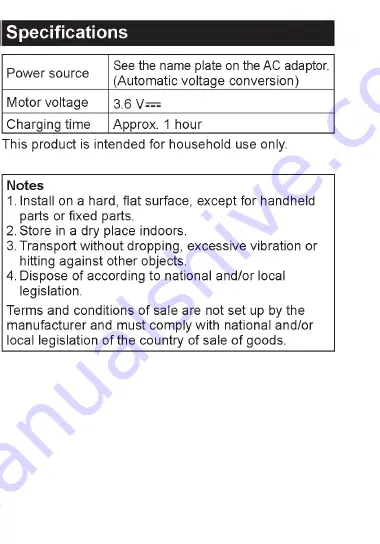 Panasonic ES?LV67 Operating Instructions Manual Download Page 33