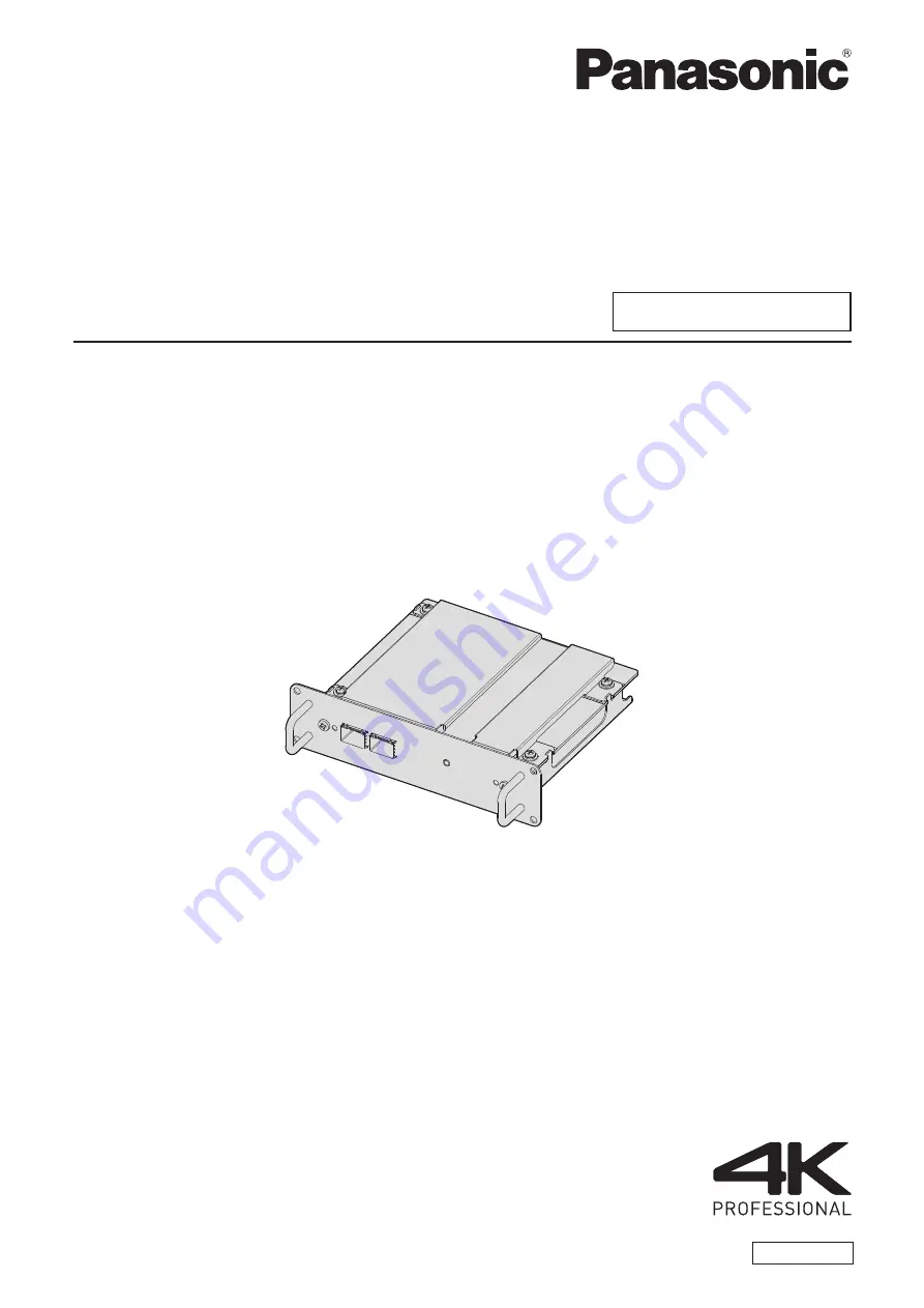 Panasonic ET-MDNFB10 Operating Instructions Manual Download Page 1