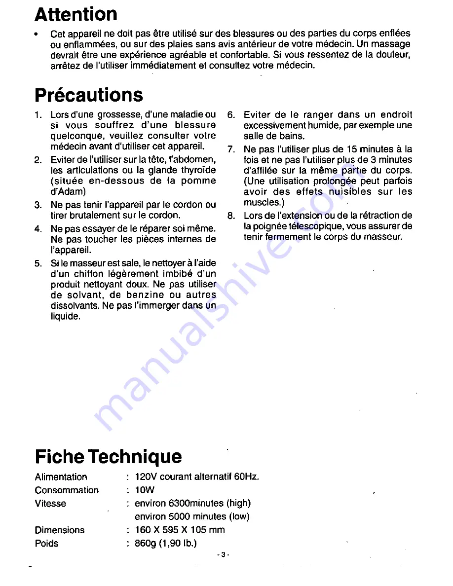 Panasonic EV-320 Operating Instructions Manual Download Page 10