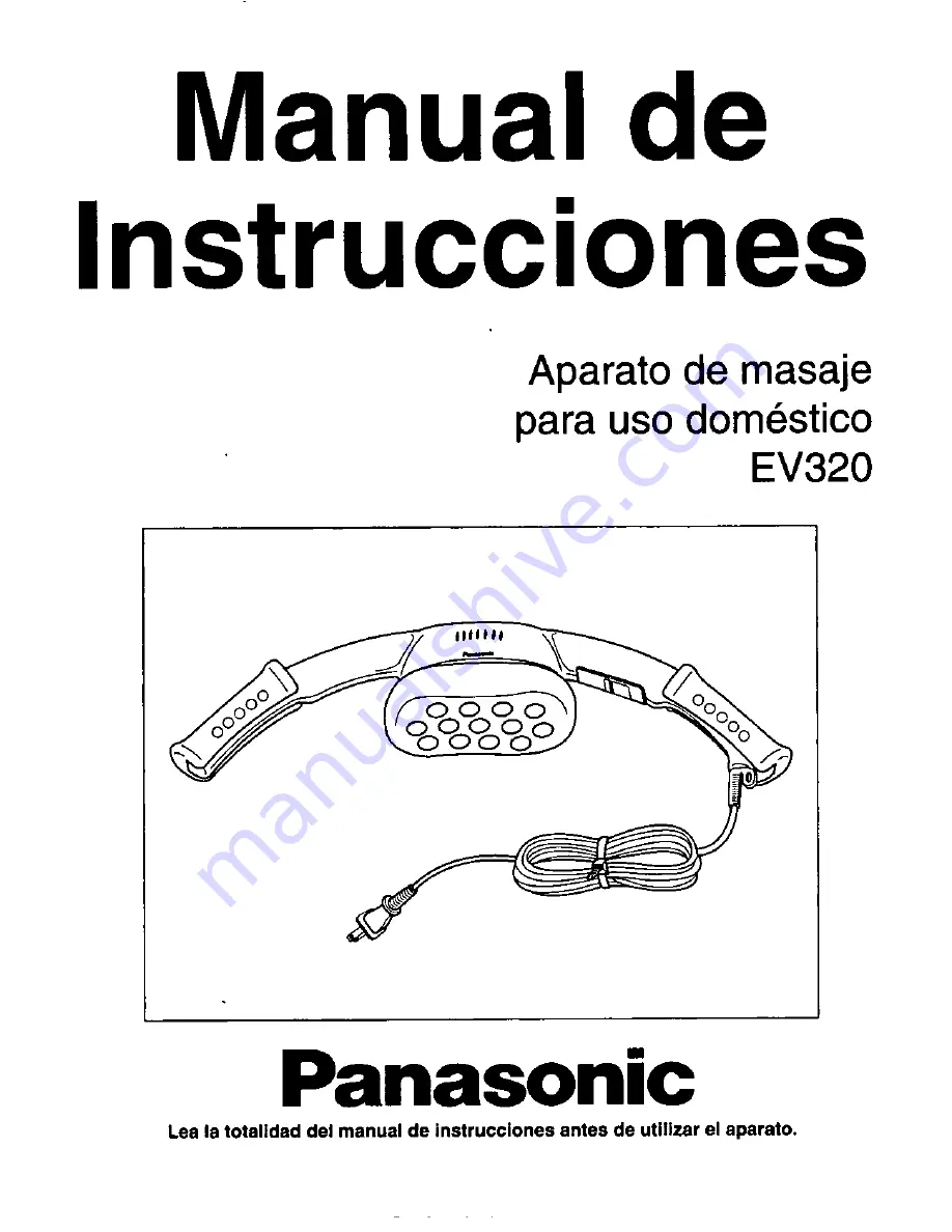 Panasonic EV-320 Operating Instructions Manual Download Page 13