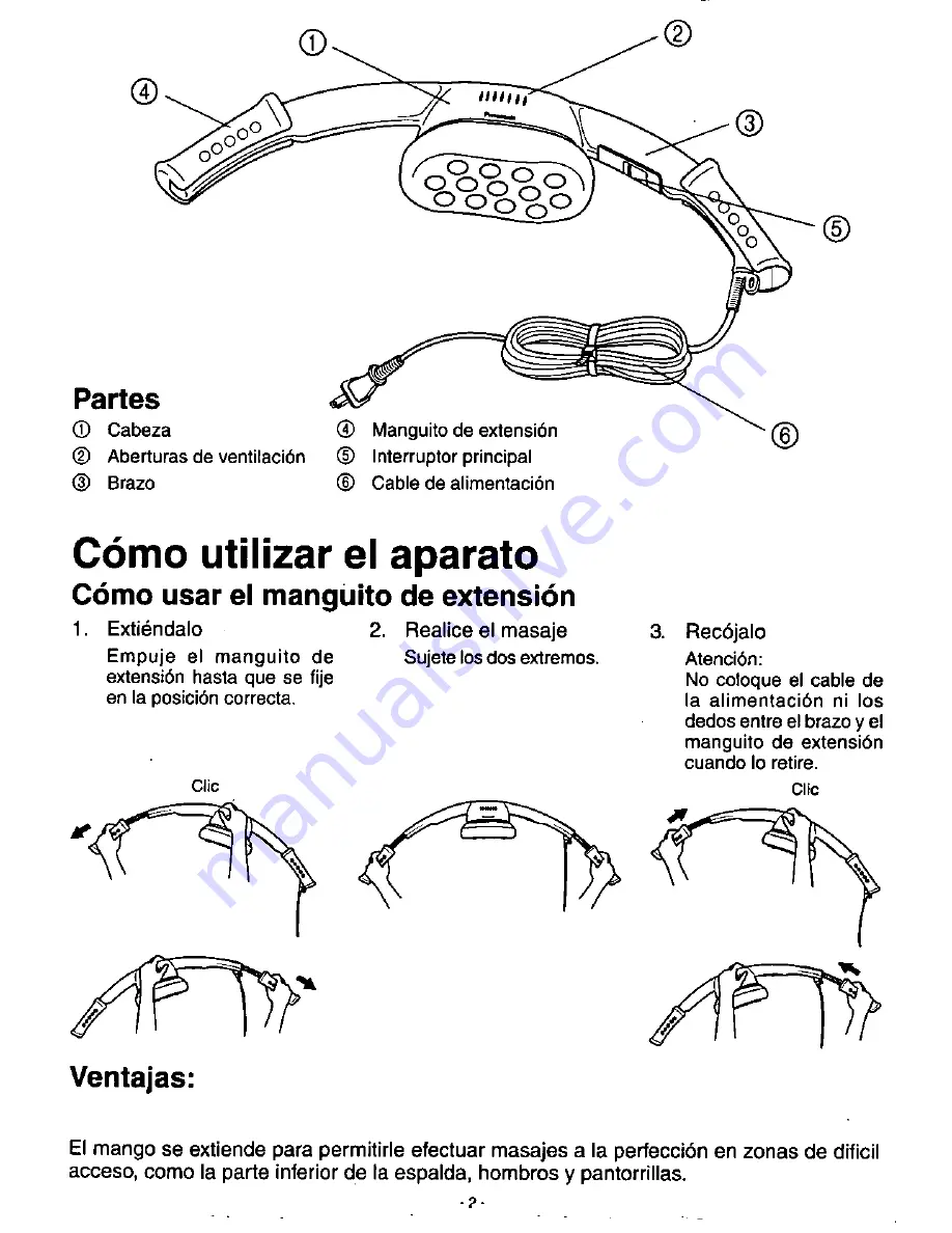 Panasonic EV-320 Operating Instructions Manual Download Page 15