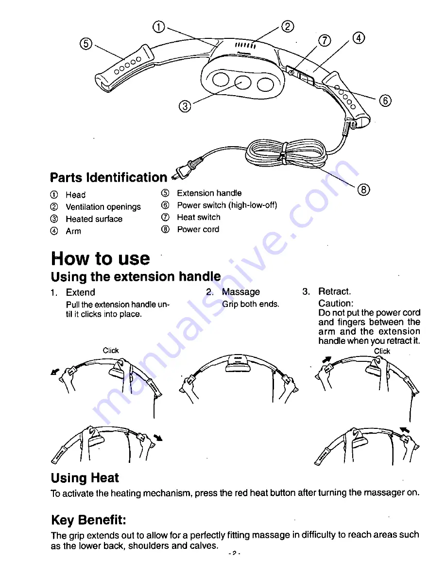 Panasonic EV-328 Operating Instructions Manual Download Page 3