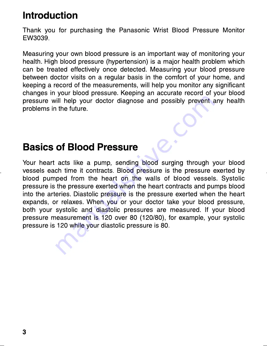 Panasonic EW-3039 Operating Instructions Manual Download Page 4