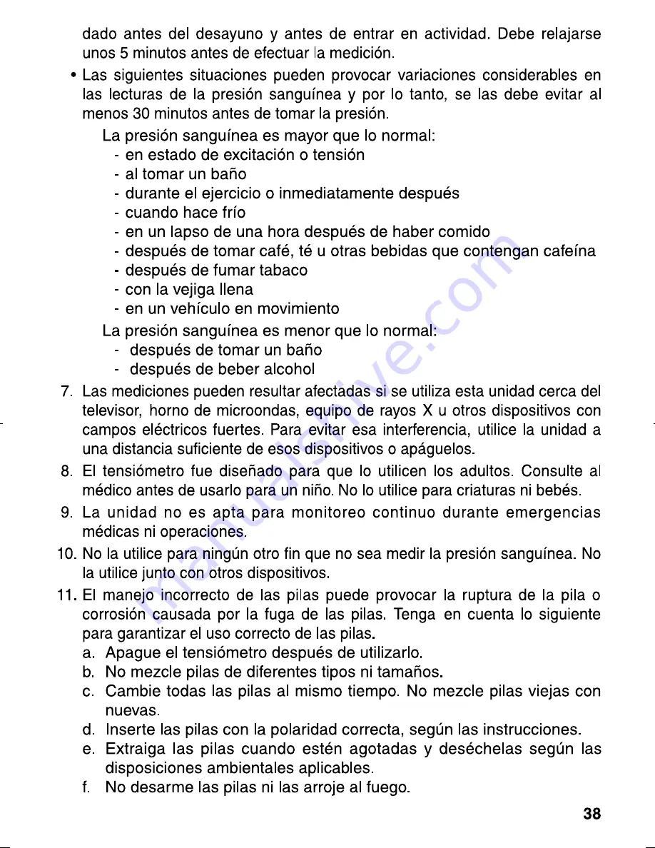 Panasonic EW-3039 Operating Instructions Manual Download Page 39