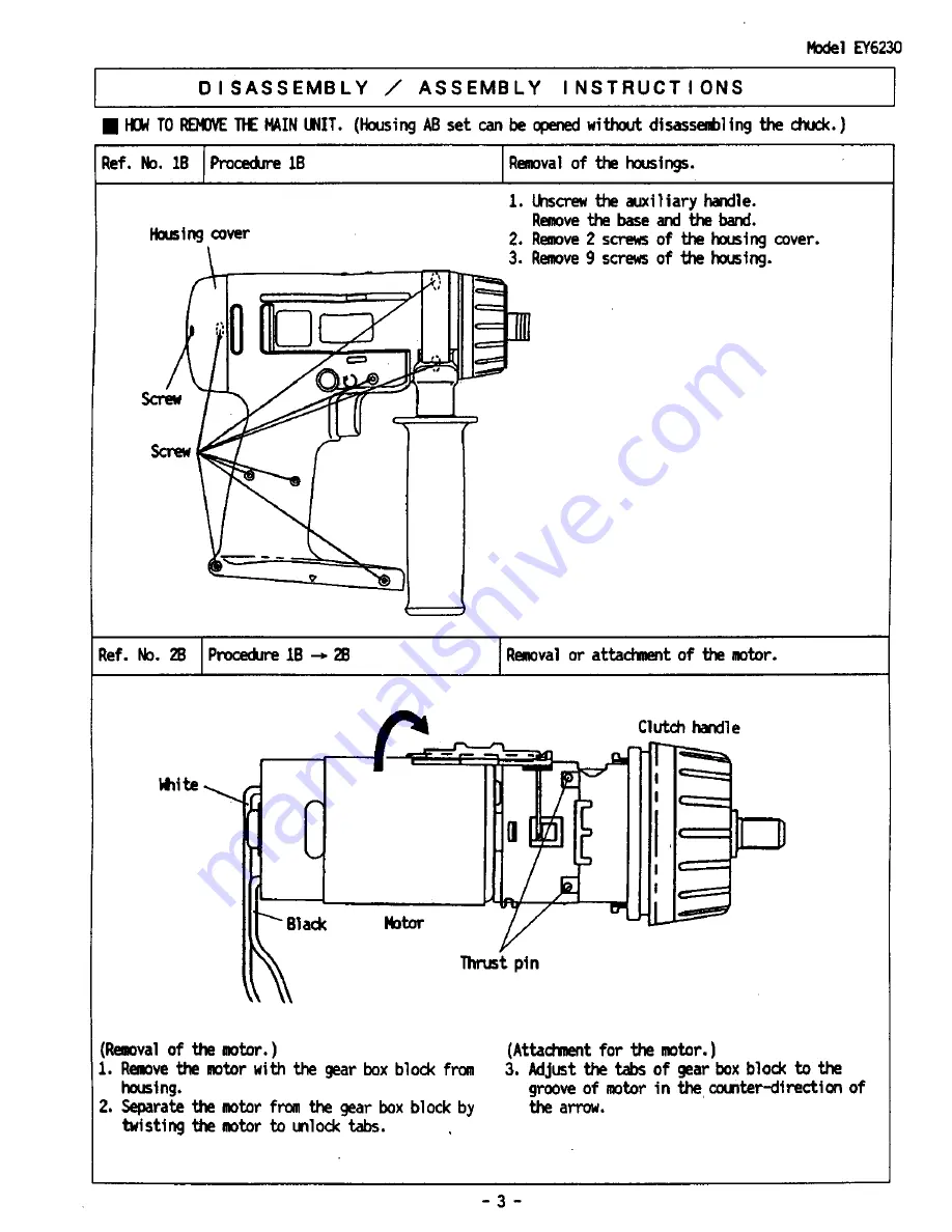 Panasonic EY6230 - CORDLES DRILL&DRIVER Service Manual Download Page 3