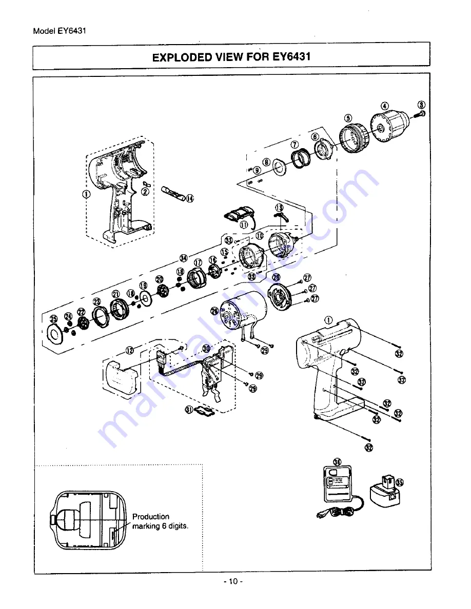 Panasonic EY6406 - CORDLES DRILL&DRIVER Скачать руководство пользователя страница 10