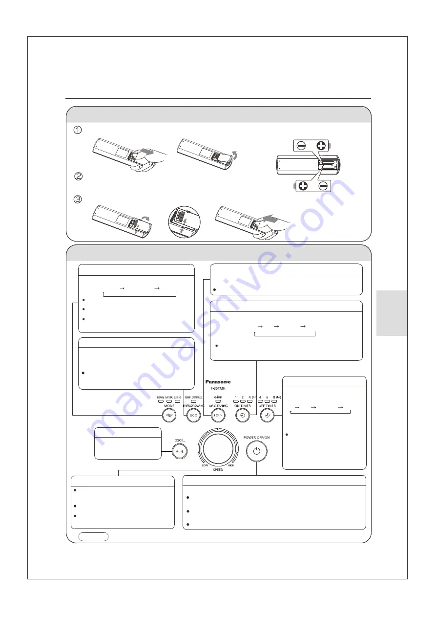 Panasonic F-35TMH Operating Instructions Manual Download Page 11