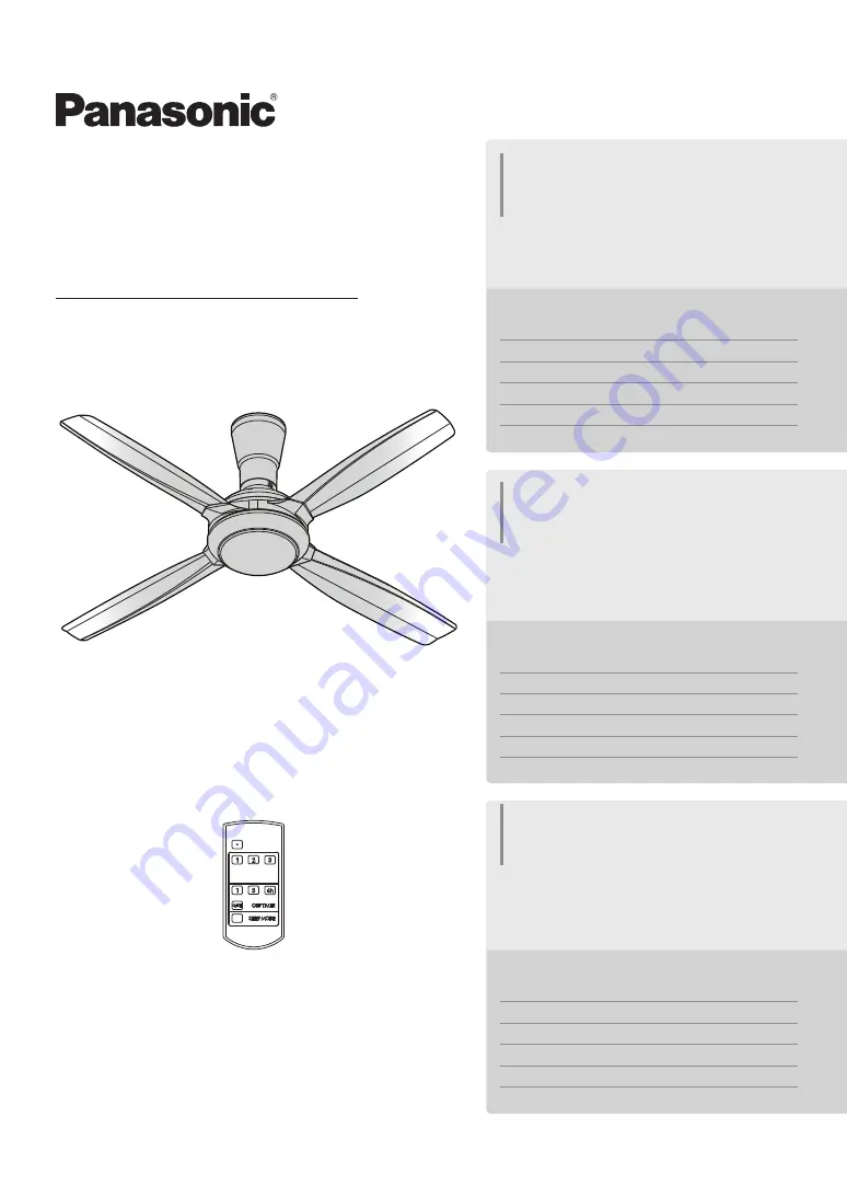 Panasonic F-56XPG Operating And Installation Instructions Download Page 1