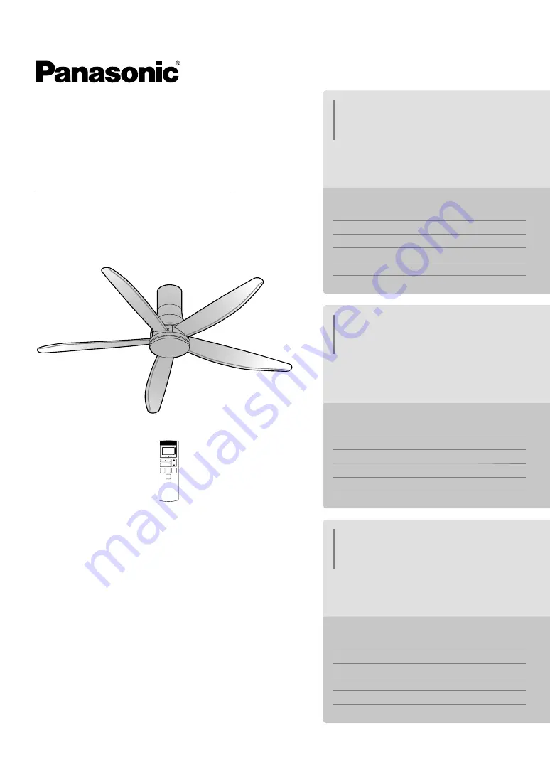 Panasonic F-60UFN Operating And Installation Instructions Download Page 1