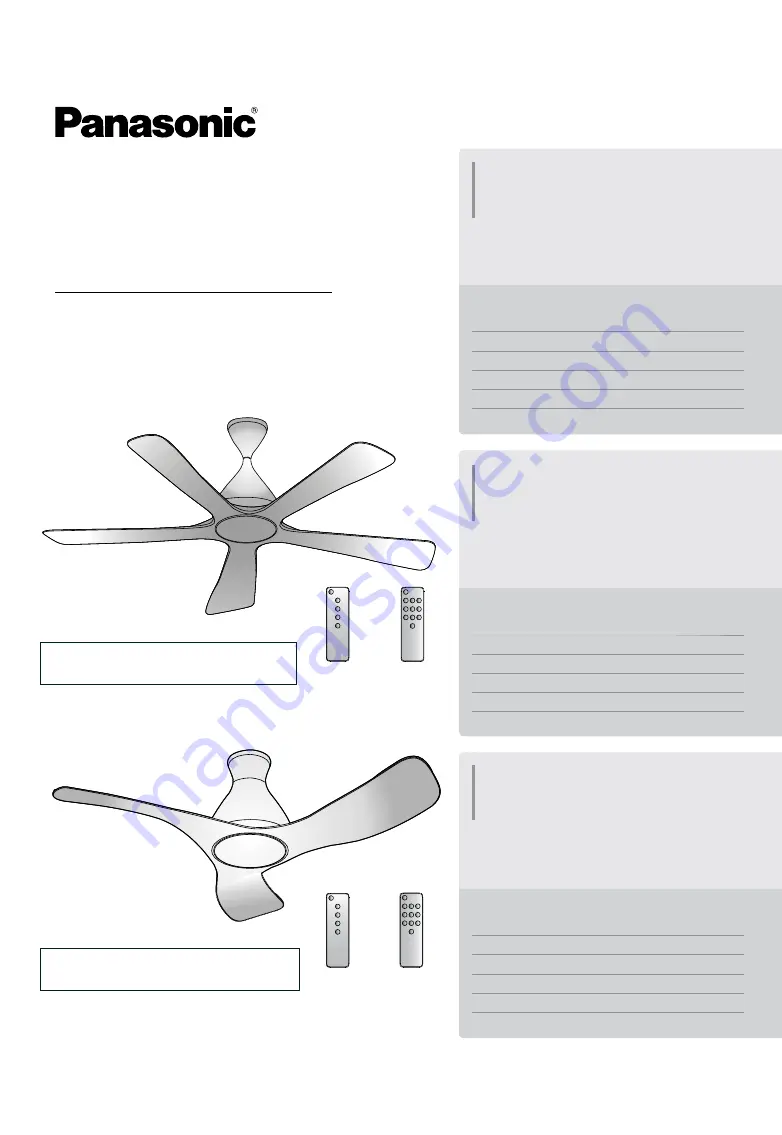 Panasonic F-M12EC Operating And Installation Instructions Download Page 1