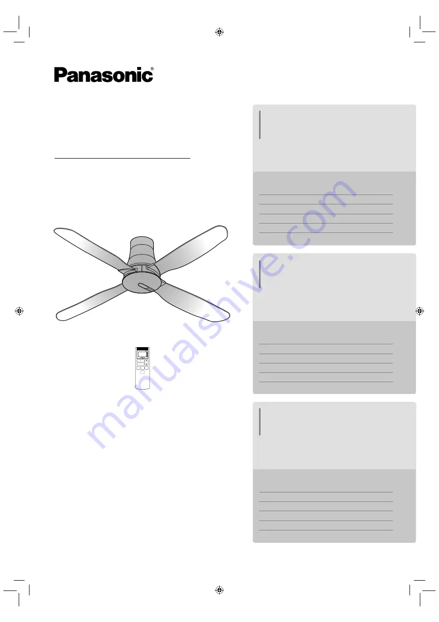 Panasonic F-M14HW Operating And Installation Instructions Download Page 1