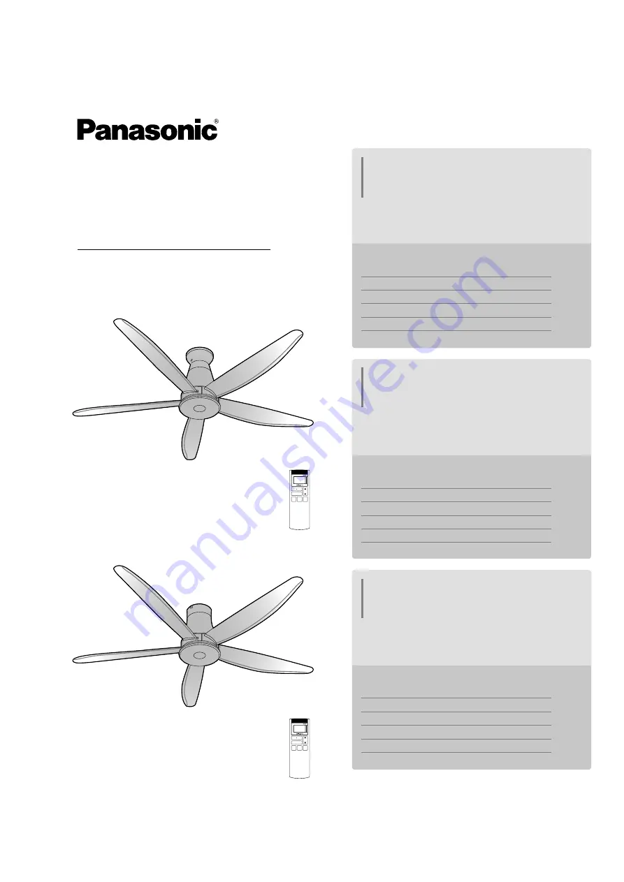 Panasonic F-M15EX Operating And Installation Instructions Download Page 1