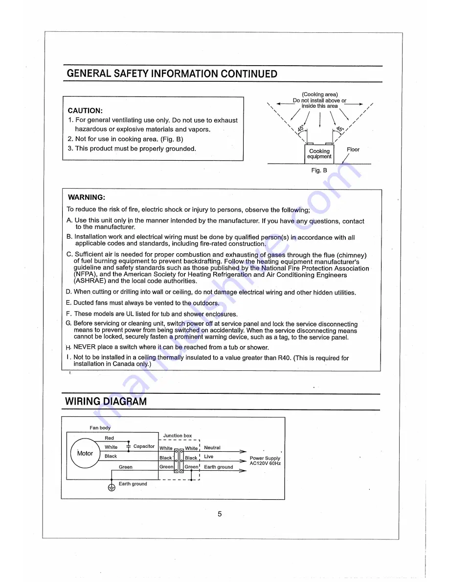 Panasonic FV-05VF2 Installation Instructions Manual Download Page 5