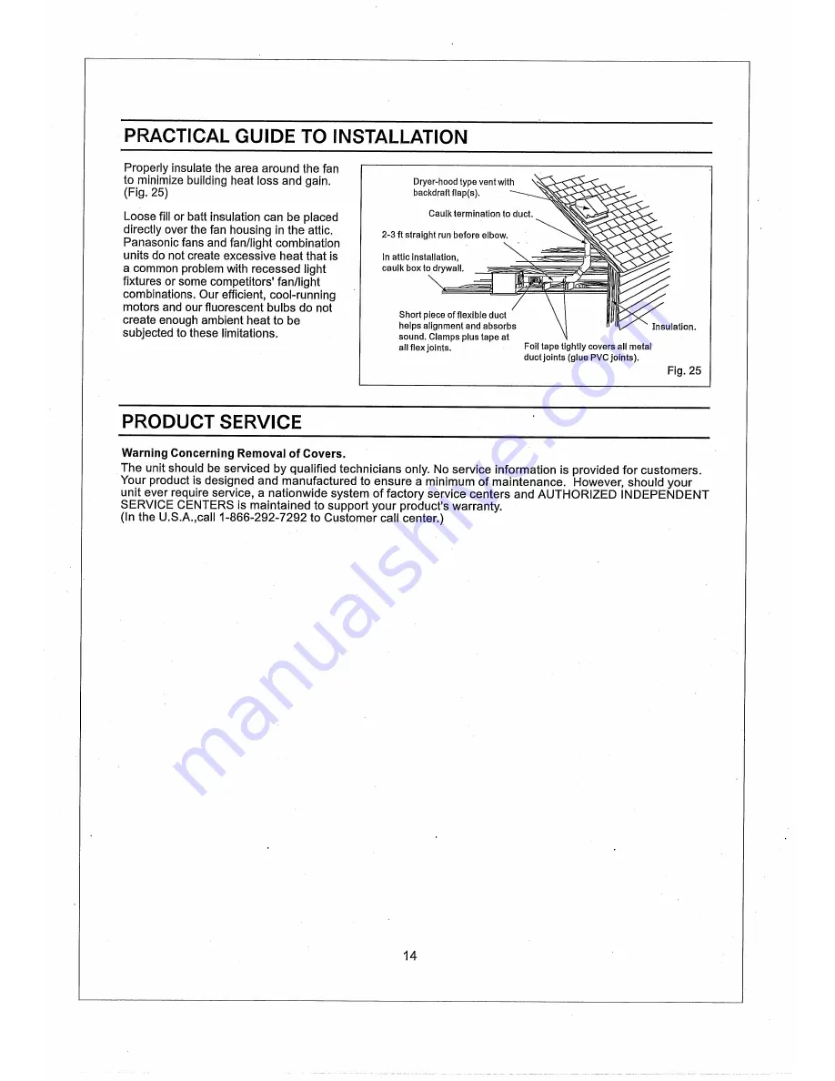 Panasonic FV-05VF2 Скачать руководство пользователя страница 14