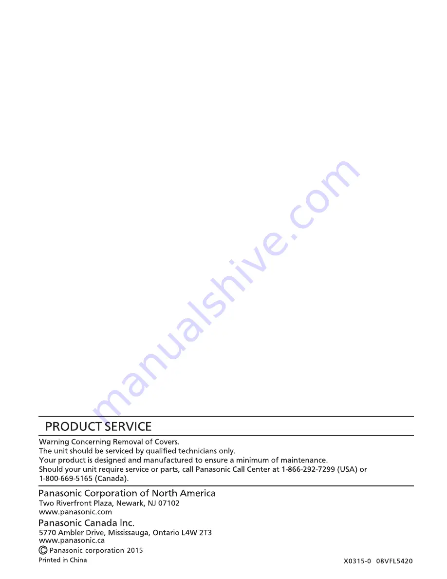 Panasonic FV-08-11VFL5 Скачать руководство пользователя страница 12