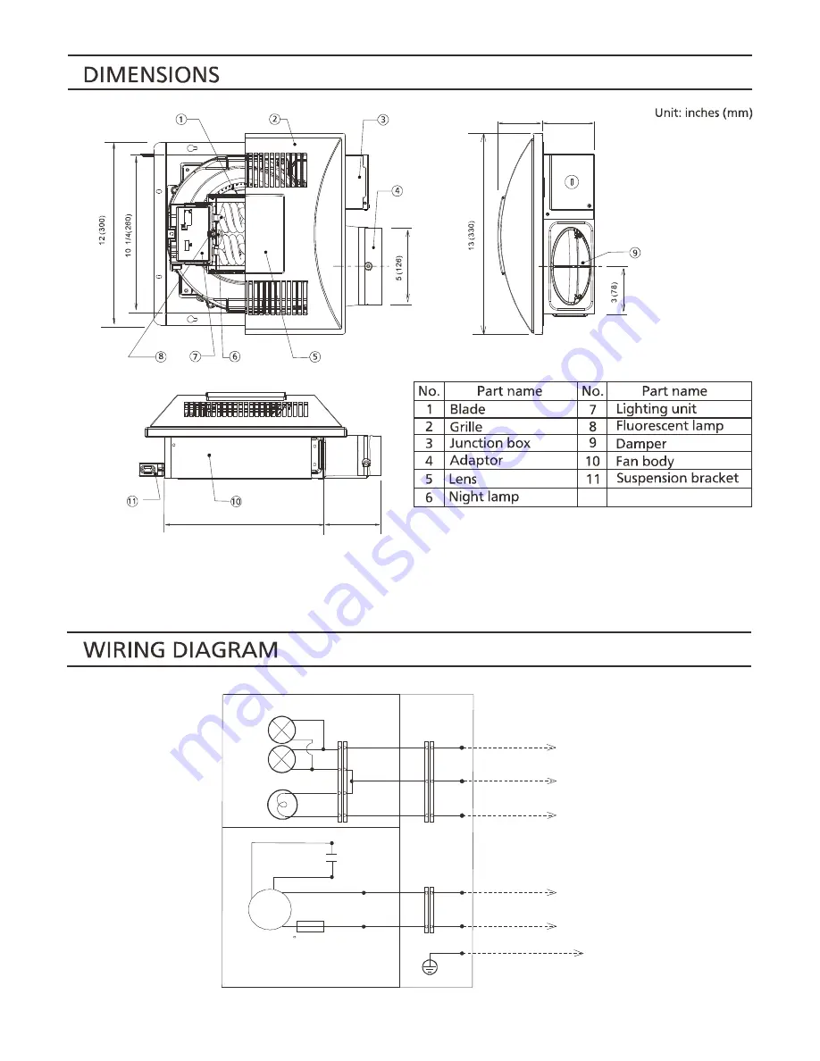 Panasonic FV-08VSL3 Скачать руководство пользователя страница 5