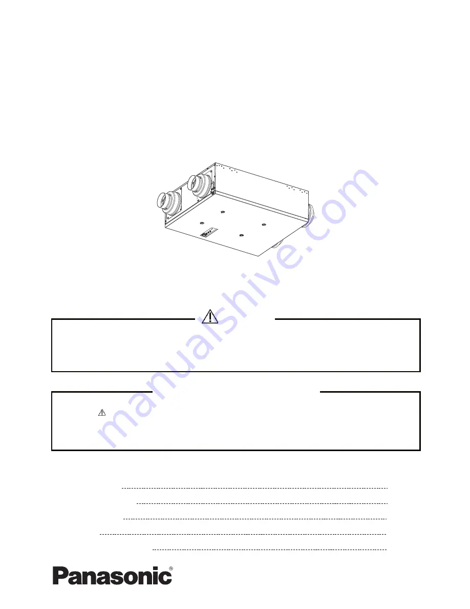 Panasonic FV-10VE1 Service Manual Download Page 1