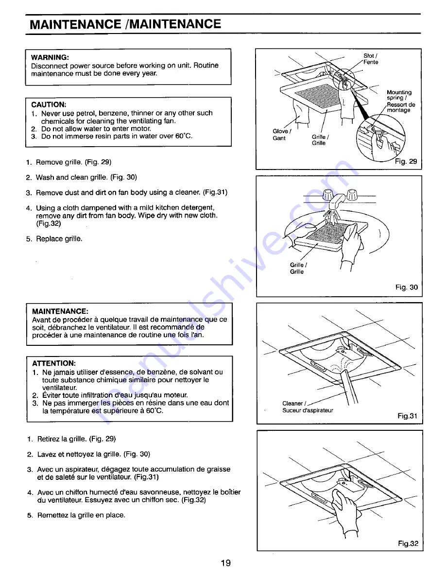 Panasonic FV-11VQD2 Installation Instructions Manual Download Page 19