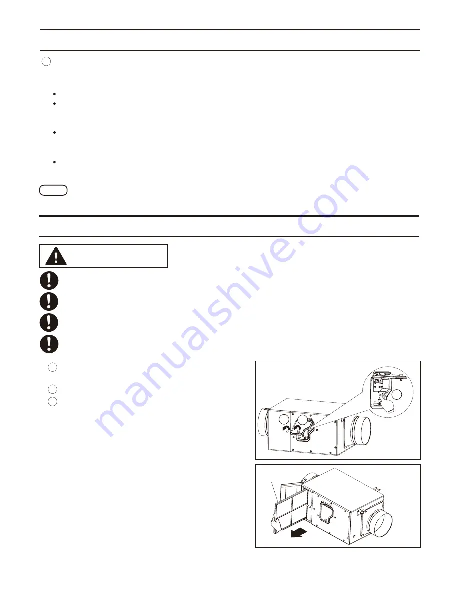 Panasonic FV-15NLFS1 Installation And Operating Instructions Manual Download Page 10