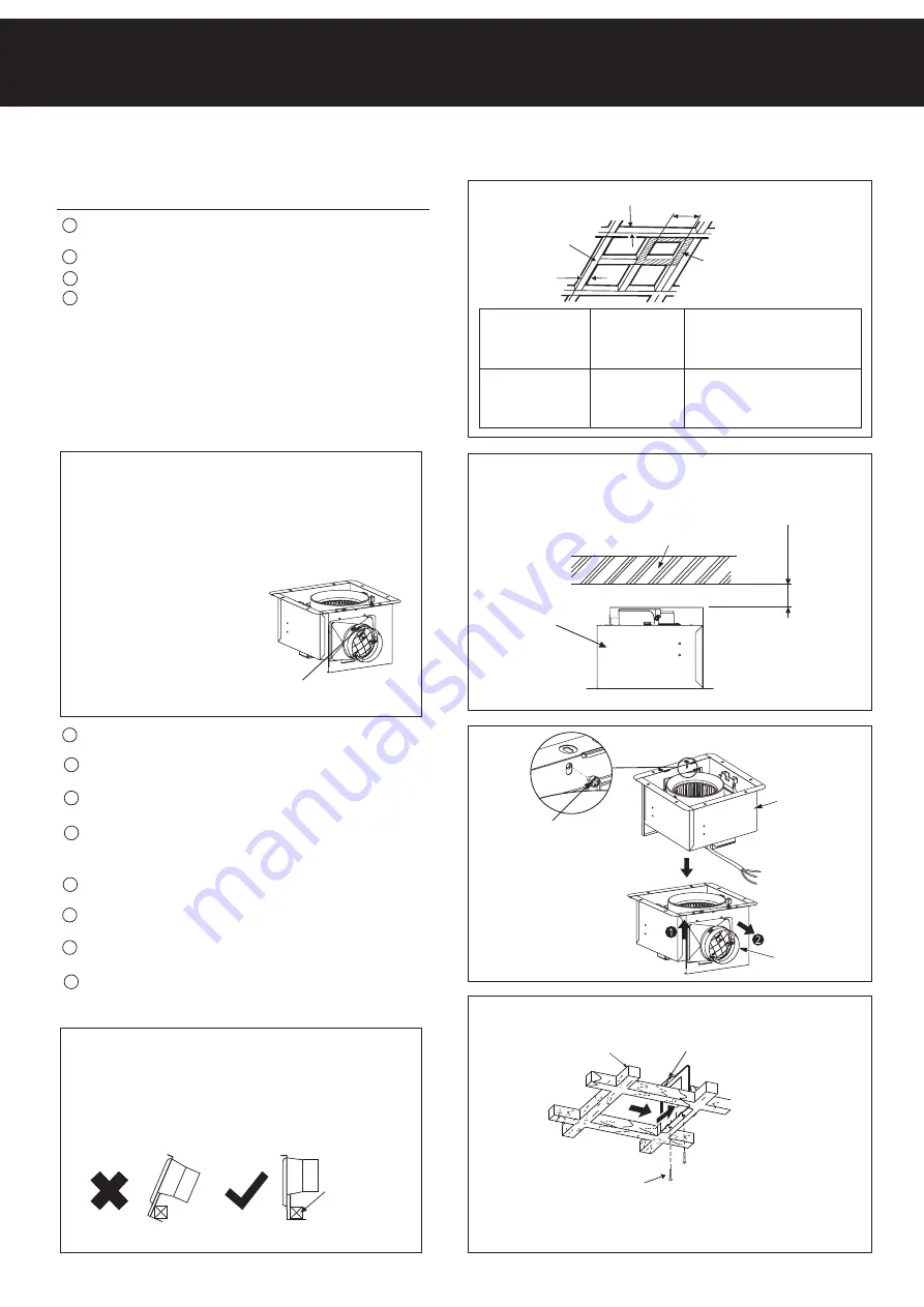 Panasonic FV-17CHT5 Installation And Operating Instructions Manual Download Page 7