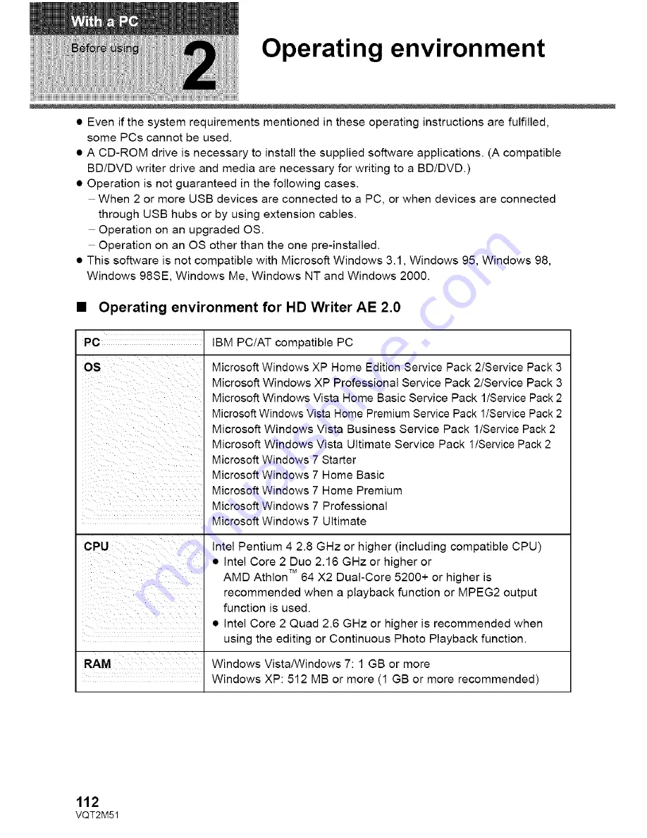 Panasonic HDC-HS60P Operating Instructions Manual Download Page 36