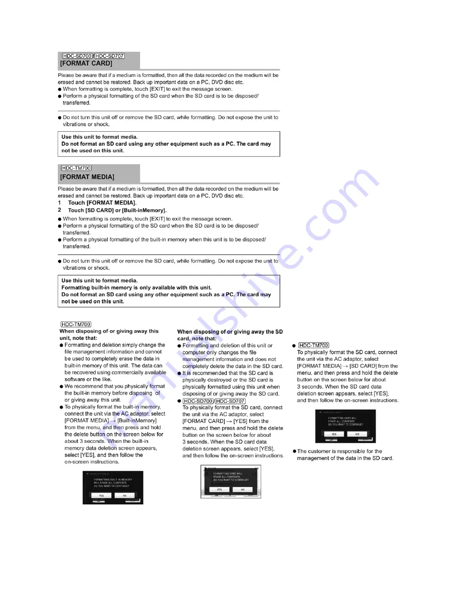 Panasonic HDC-SD700EB Скачать руководство пользователя страница 10