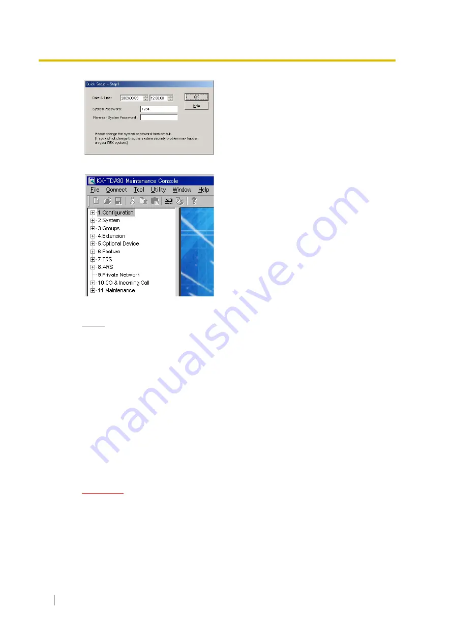 Panasonic HYBRID IP-PBX KX-TDA100 Installation Manual Download Page 398